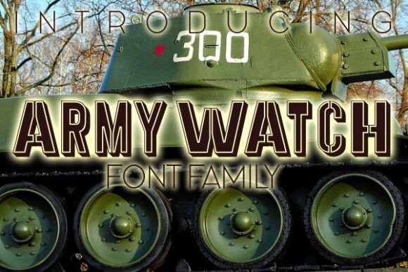 Army Watch Typeface for Bold Editorial Design