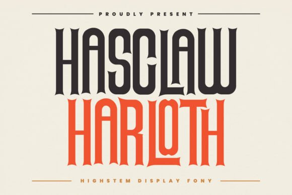 Hasclaw Harloth: The Modern Display Font for Bold Branding