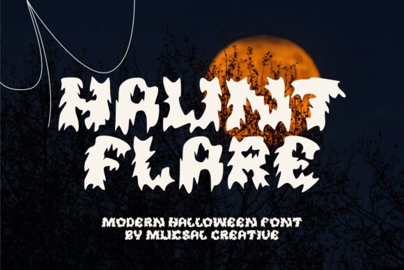 Hauntflare Font for Spooky Branding Projects
