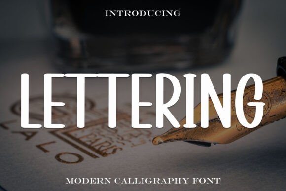 Lettering Font for Elegant Small Business Branding
