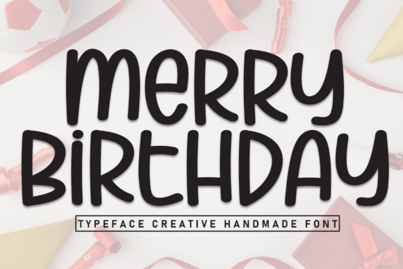 Merry Birthday Font for Handmade Creators