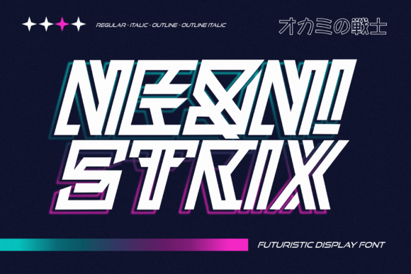 Neon Strix Font for Futuristic Display Designs