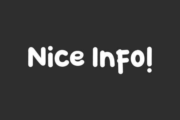 Nice Info Font: A Playful Typeface for Branding