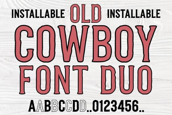 Old Cowboy Duo: A Wild West Display Font for Editorial Design