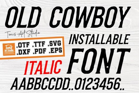 Old Cowboy Italic Typeface Review for Makers