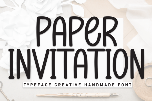 Paper Invitation Font for Small Business Branding