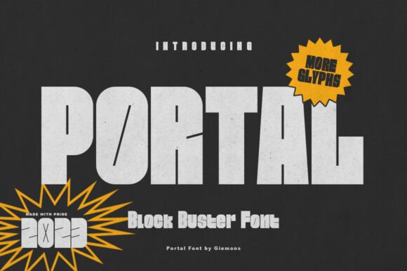 Portal Block: Bold Display Font for Web Design
