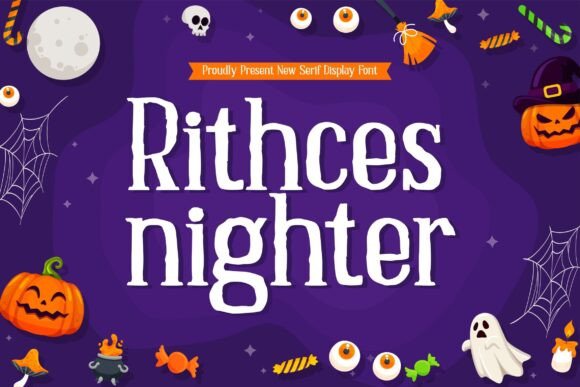 Ritches Nighter: A Spooky Display Font for Modern Branding