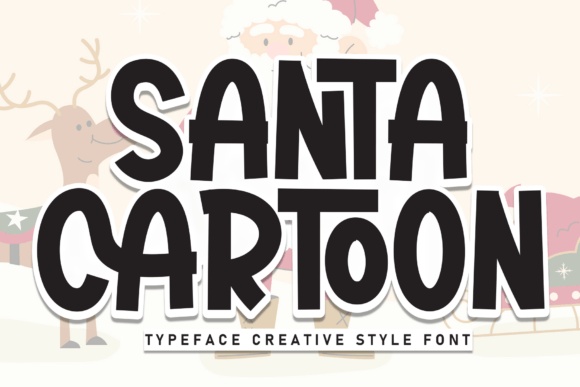 Santa Cartoon Typeface for Festive Editorial Design