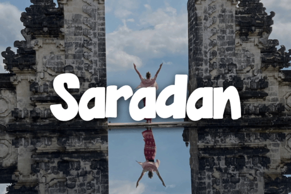 Saradan Display Font for Modern Web Design