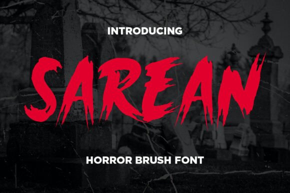 Sarean: A Hand-Painted Display Font for Horror