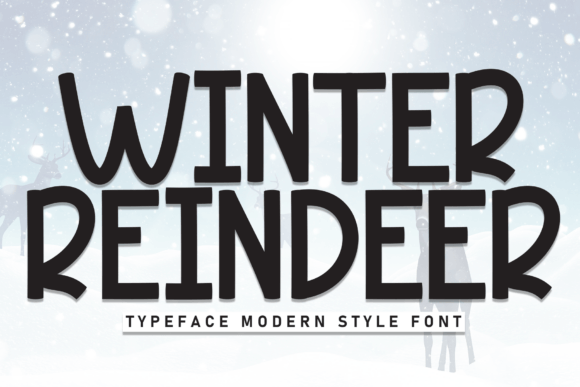 Winter Reindeer: A Festive Display Font for Holiday Branding